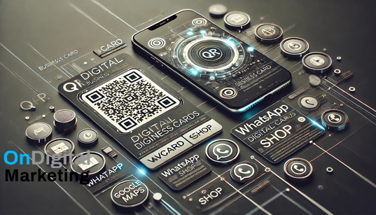 Mobile-First QR Digital Business Cards with vCard, WhatsApp Shop, and SEO Optimization.